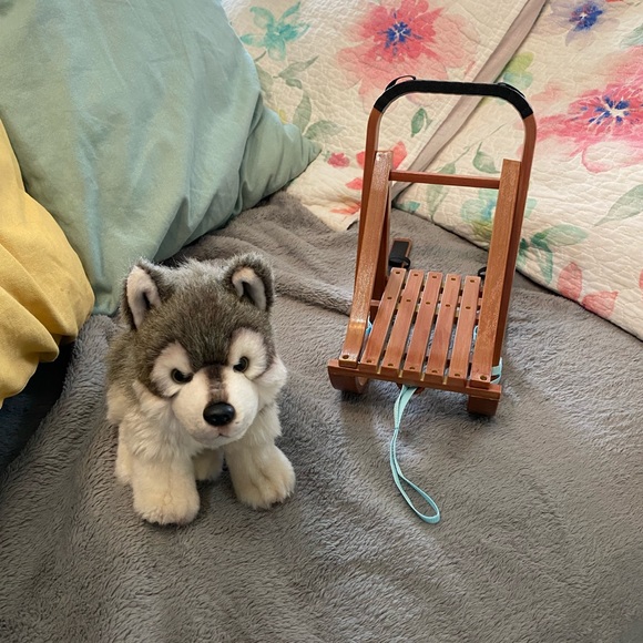 american girl husky dog sled